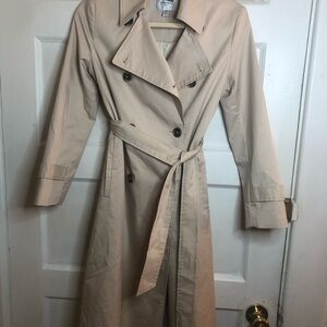 Ever New Beige Double-Breasted Trench with Waist Tie